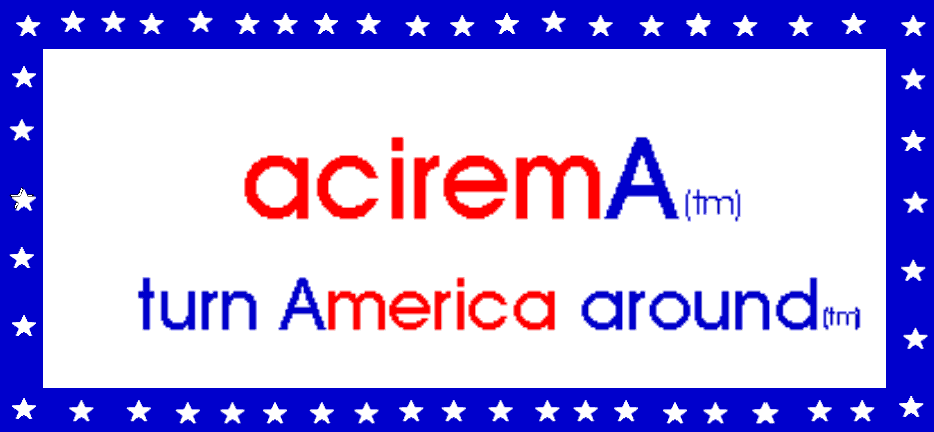 aciremA brand tee shirts are 100% American made products designed and sold in the USA. aciremA is a registered copyright. All rights reserved.